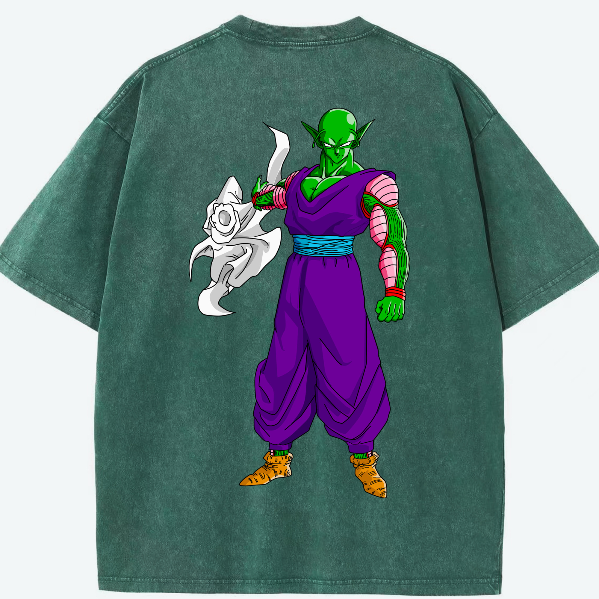 （画像用） ドラゴンボール ピッコロ DRAGON BALL Piccolo 綿100% ヴィンテージ風 半袖Tシャツ（背面プリント）